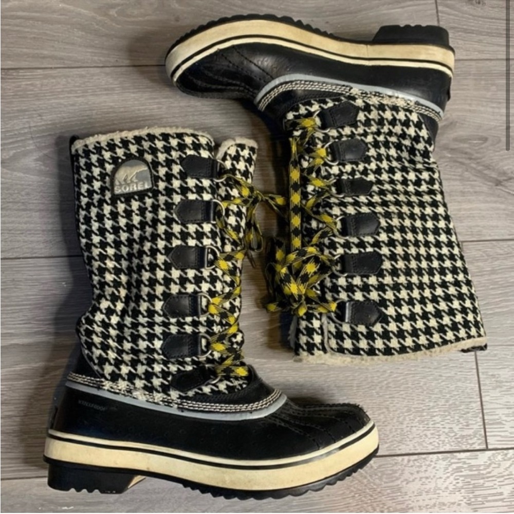 Sorel Trivoli Tall Houndstooth Shearling Boots
